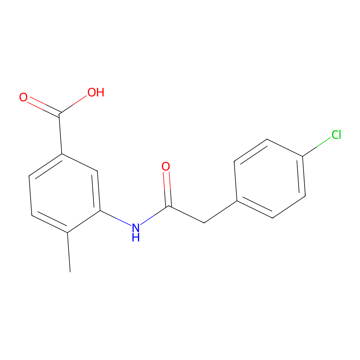3-{[(4-Chlorophenyl)acetyl]amino}-4-methylbenzoic acid molecular structure, CAS 693268-58-5