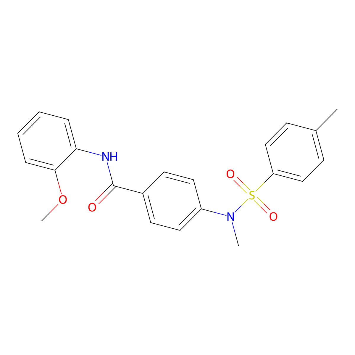 N-(2-methoxyphenyl)-4-[methyl-(4-methylphenyl)sulfonylamino]benzamide molecular structure, CAS 693269-17-9