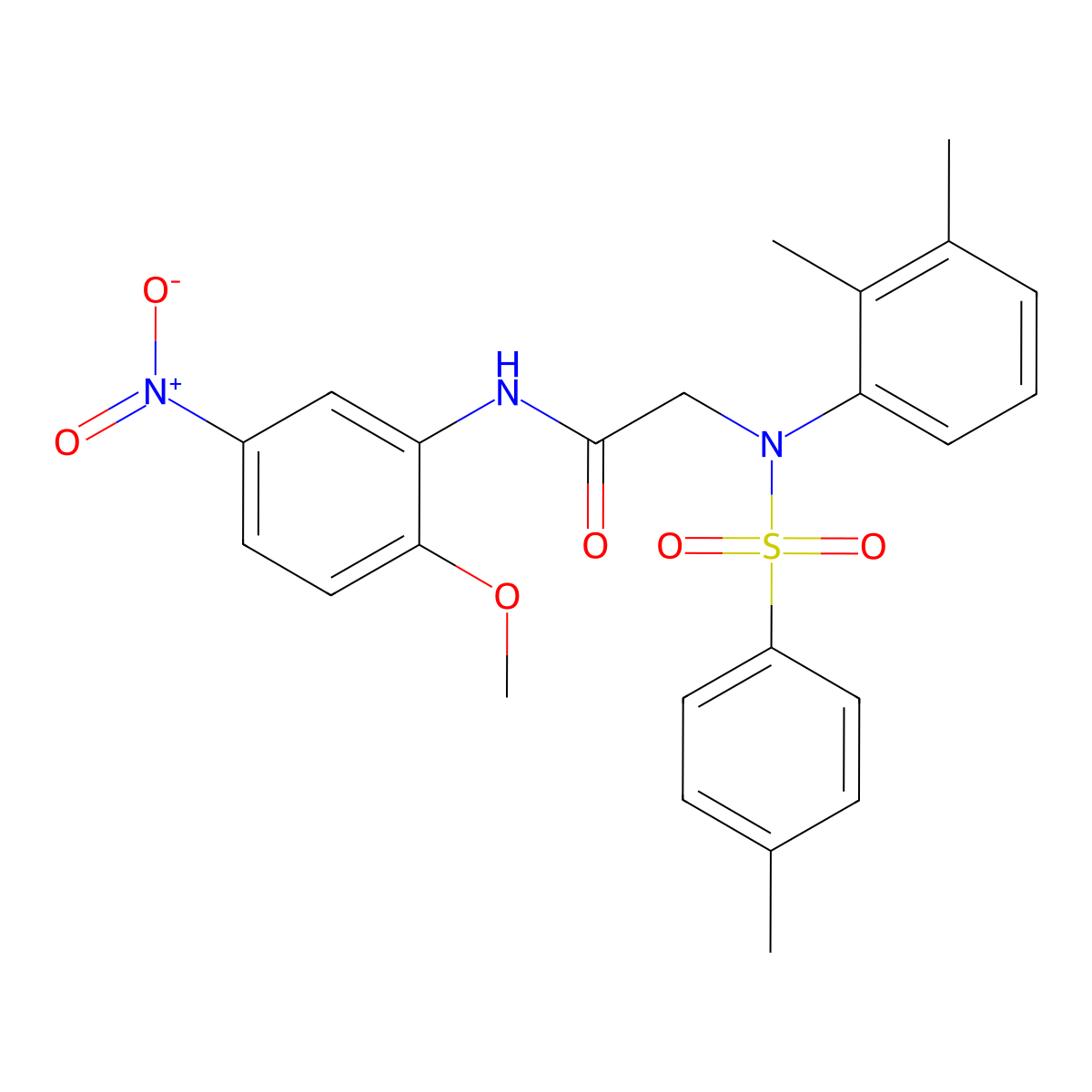 2-(2,3-dimethyl-N-(4-methylphenyl)sulfonylanilino)-N-(2-methoxy-5-nitrophenyl)acetamide molecular structure, CAS 693269-19-1