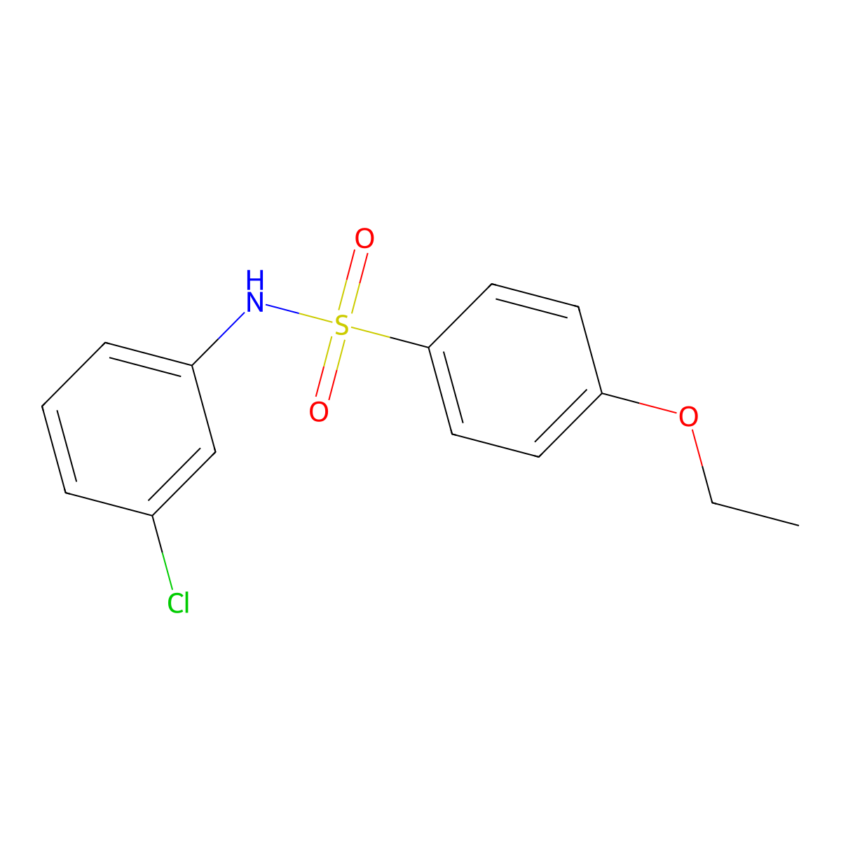 N-(3-chlorophenyl)-4-ethoxybenzenesulfonamide molecular structure, CAS 693269-52-2
