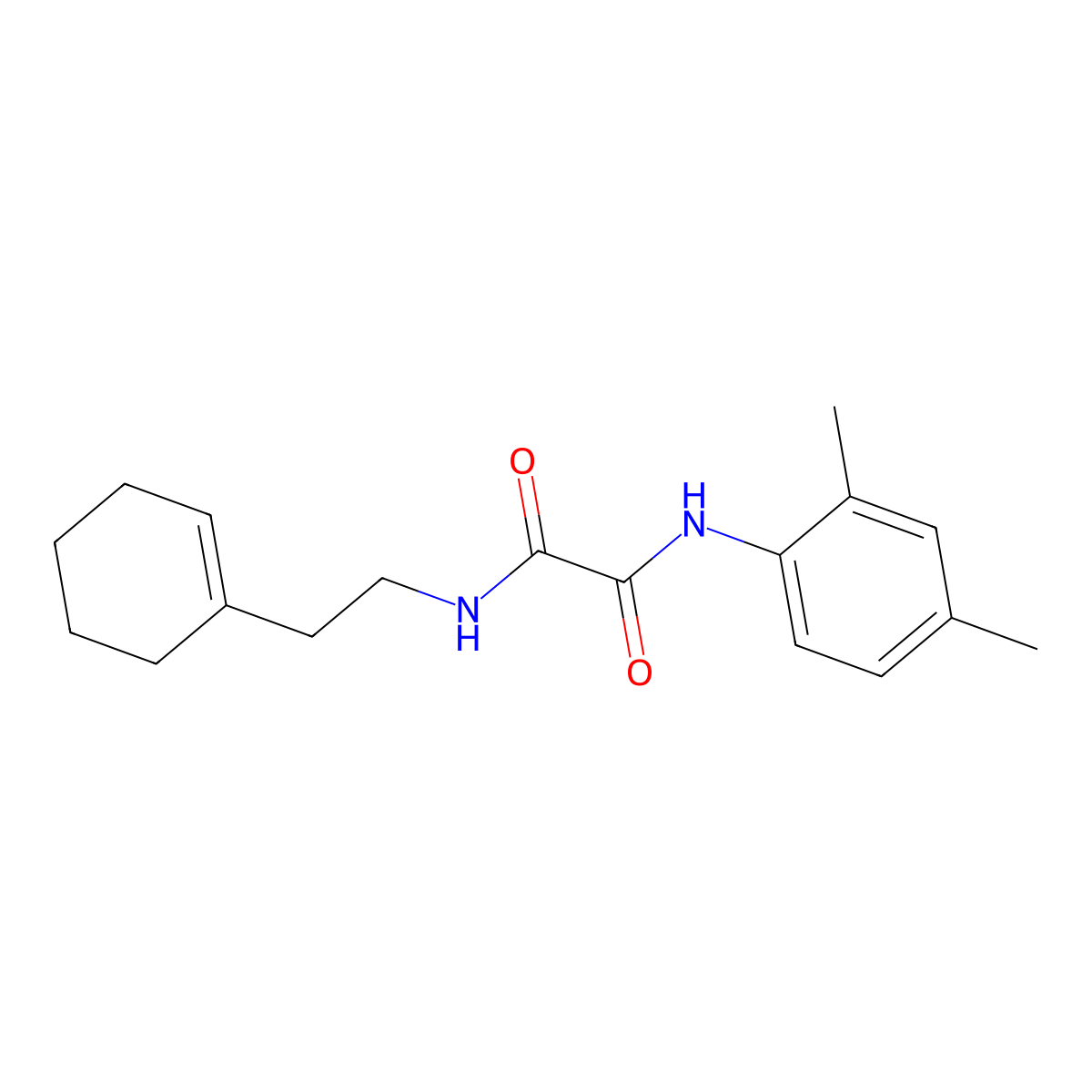 N1-(2-(cyclohex-1-en-1-yl)ethyl)-N2-(2,4-dimethylphenyl)oxalamide molecular structure, CAS 693269-85-1