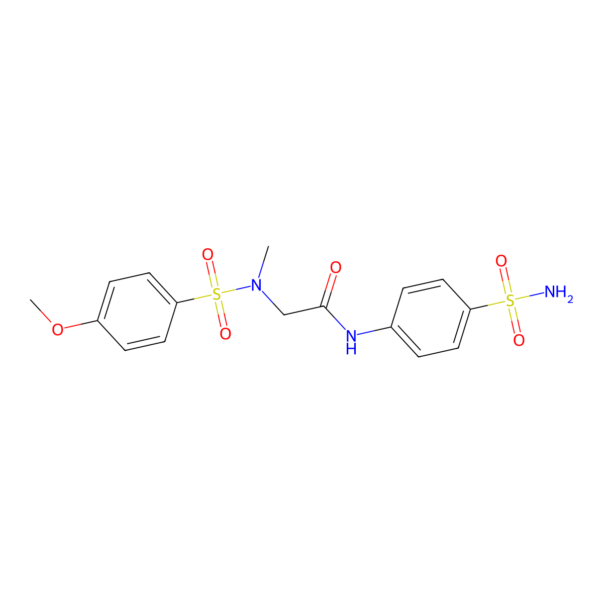 2-[(4-methoxyphenyl)sulfonyl-methylamino]-N-(4-sulfamoylphenyl)acetamide molecular structure, CAS 693269-89-5