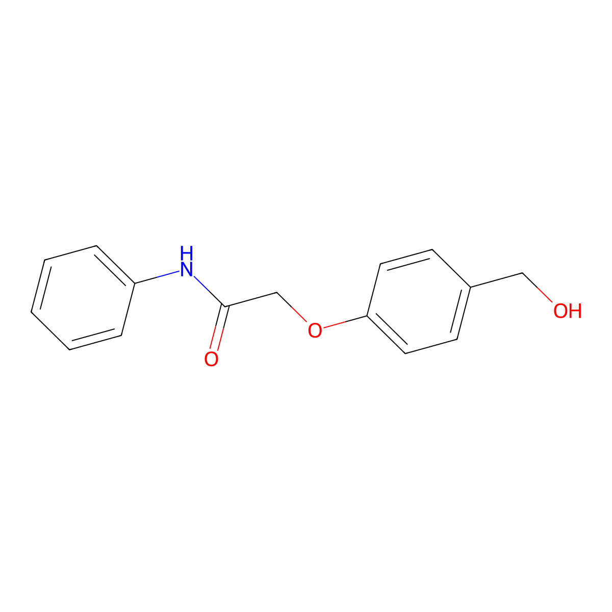 2-[4-(hydroxymethyl)phenoxy]-N-phenylacetamide molecular structure, CAS 693270-23-4