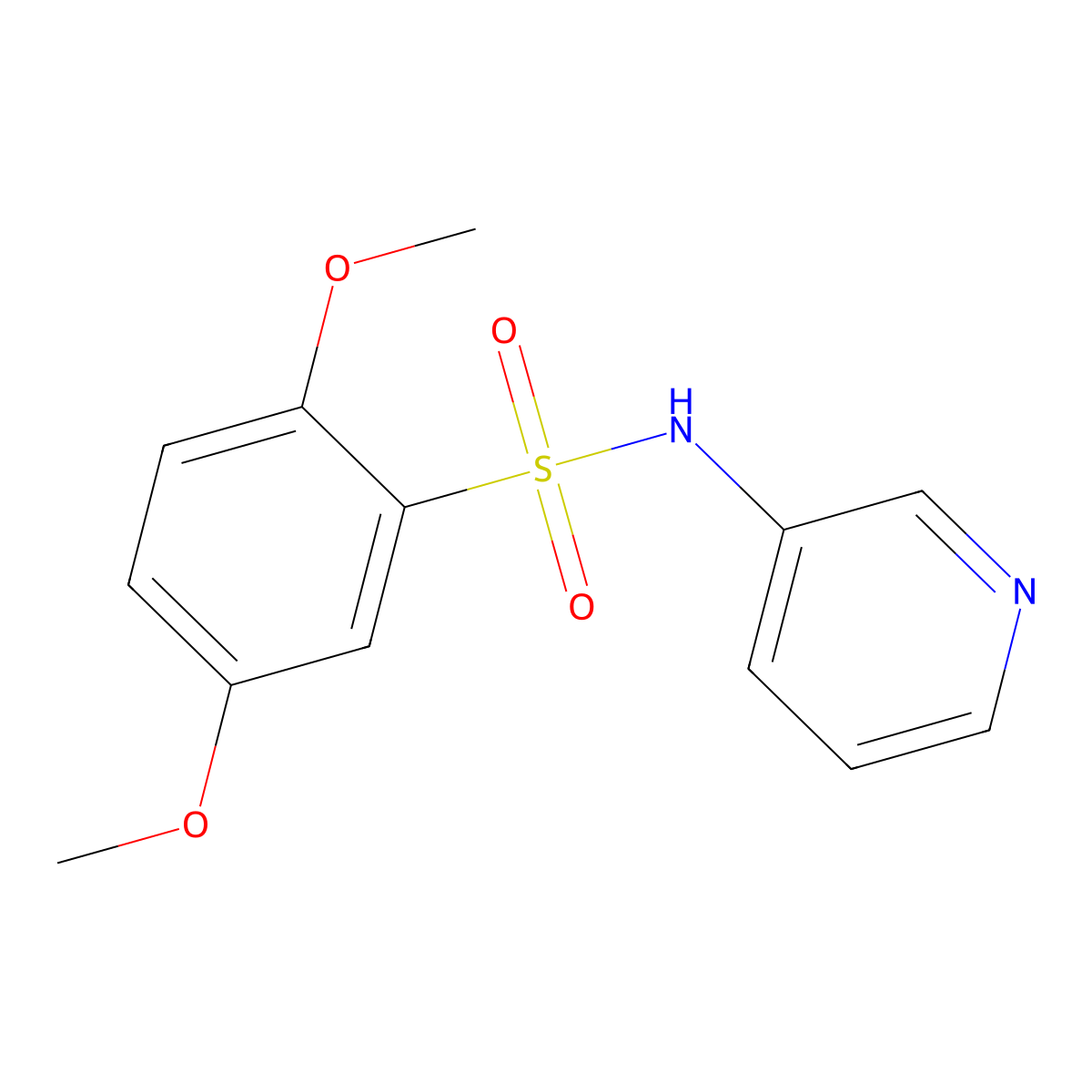 2,5-dimethoxy-N-pyridin-3-ylbenzenesulfonamide molecular structure, CAS 693270-38-1