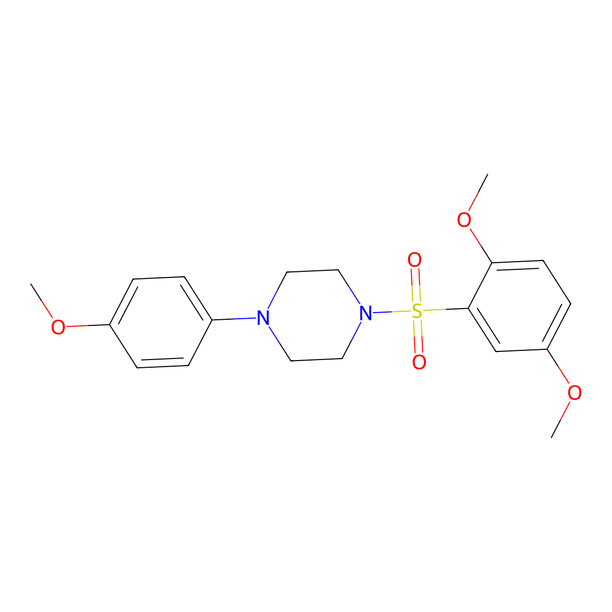 1-(2,5-Dimethoxyphenyl)sulfonyl-4-(4-methoxyphenyl)piperazine molecular structure, CAS 693270-53-0