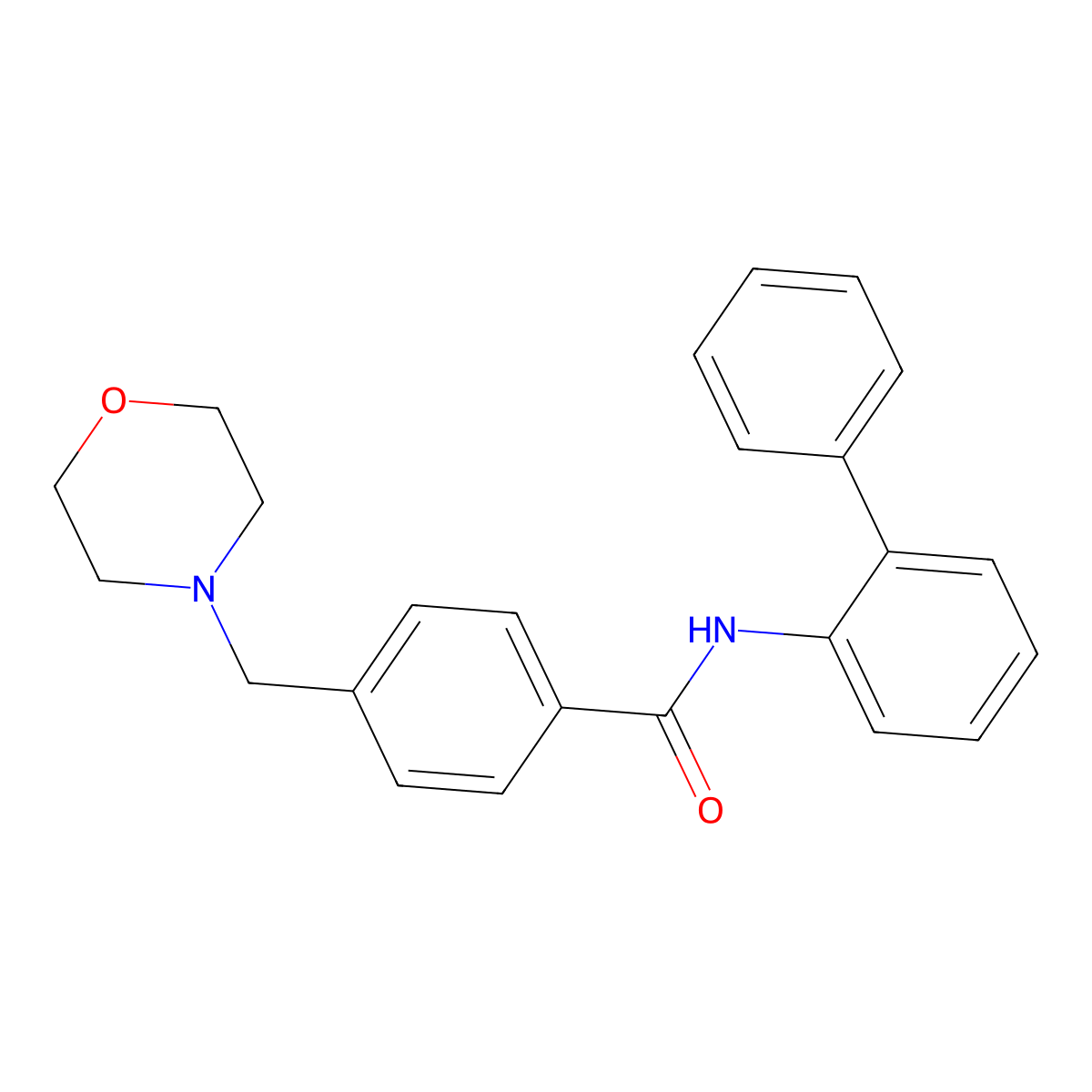 4-(morpholin-4-ylmethyl)-N-(2-phenylphenyl)benzamide molecular structure, CAS 693270-82-5