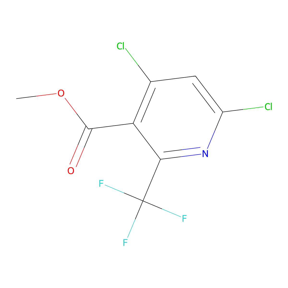 4,6-Dichloro-2-trifluoromethyl-nicotinic acid methyl ester molecular structure, CAS 693285-62-0
