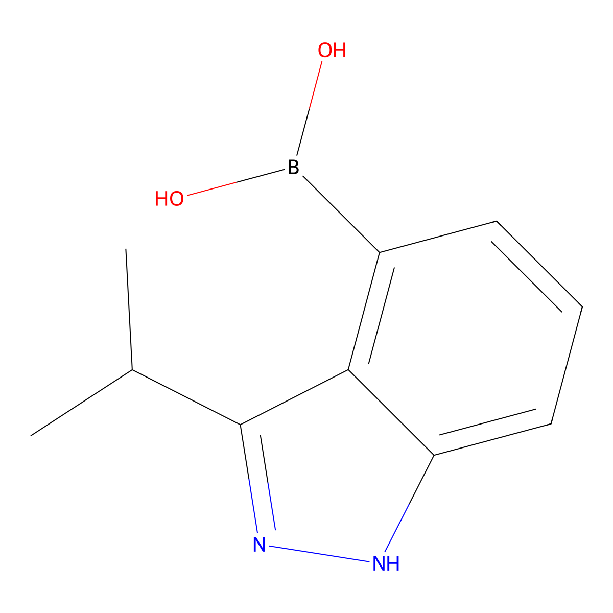(3-Isopropyl-1H-indazol-4-yl)boronic acid molecular structure, CAS 693285-69-7