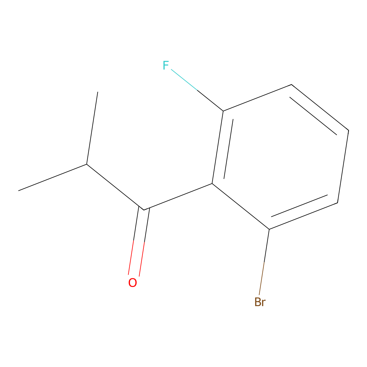 1-(2-Bromo-6-fluorophenyl)-2-methylpropan-1-one molecular structure, CAS 693285-70-0