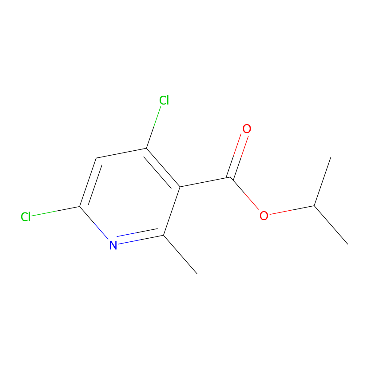 Isopropyl 4,6-dichloro-2-methylnicotinate molecular structure, CAS 693286-64-5