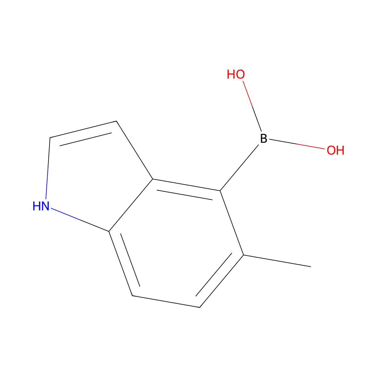 (5-methyl-1H-indol-4-yl)boronic acid molecular structure, CAS 693286-67-8