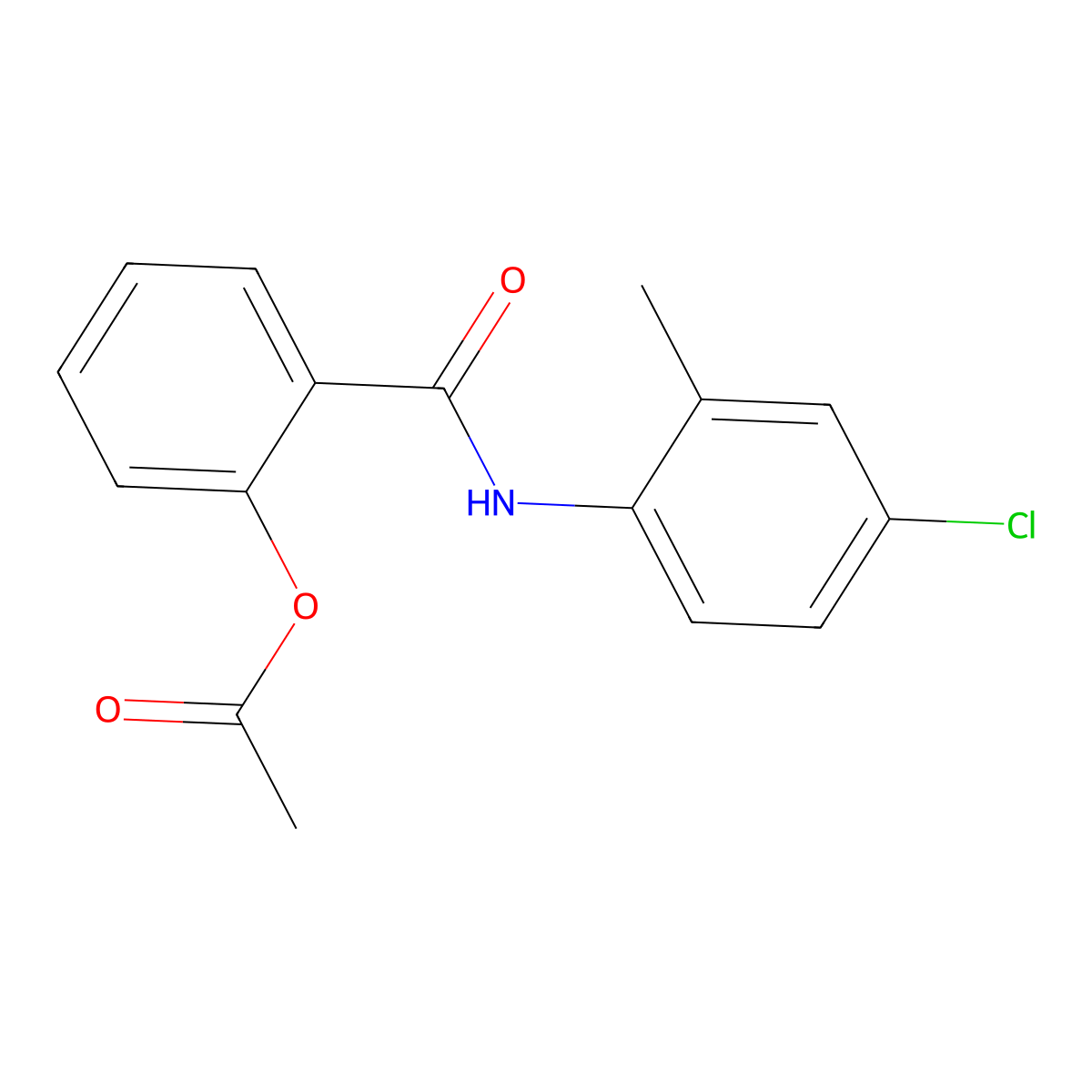 [2-[(4-Chloro-2-methylphenyl)carbamoyl]phenyl]acetate molecular structure, CAS 693288-95-8