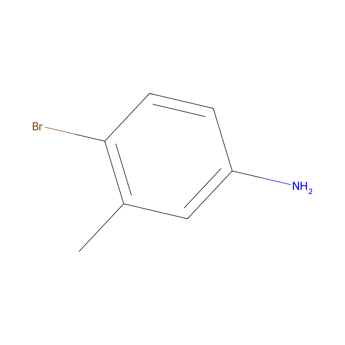 4-Bromo-3-methylaniline molecular structure, CAS 6933-10-4