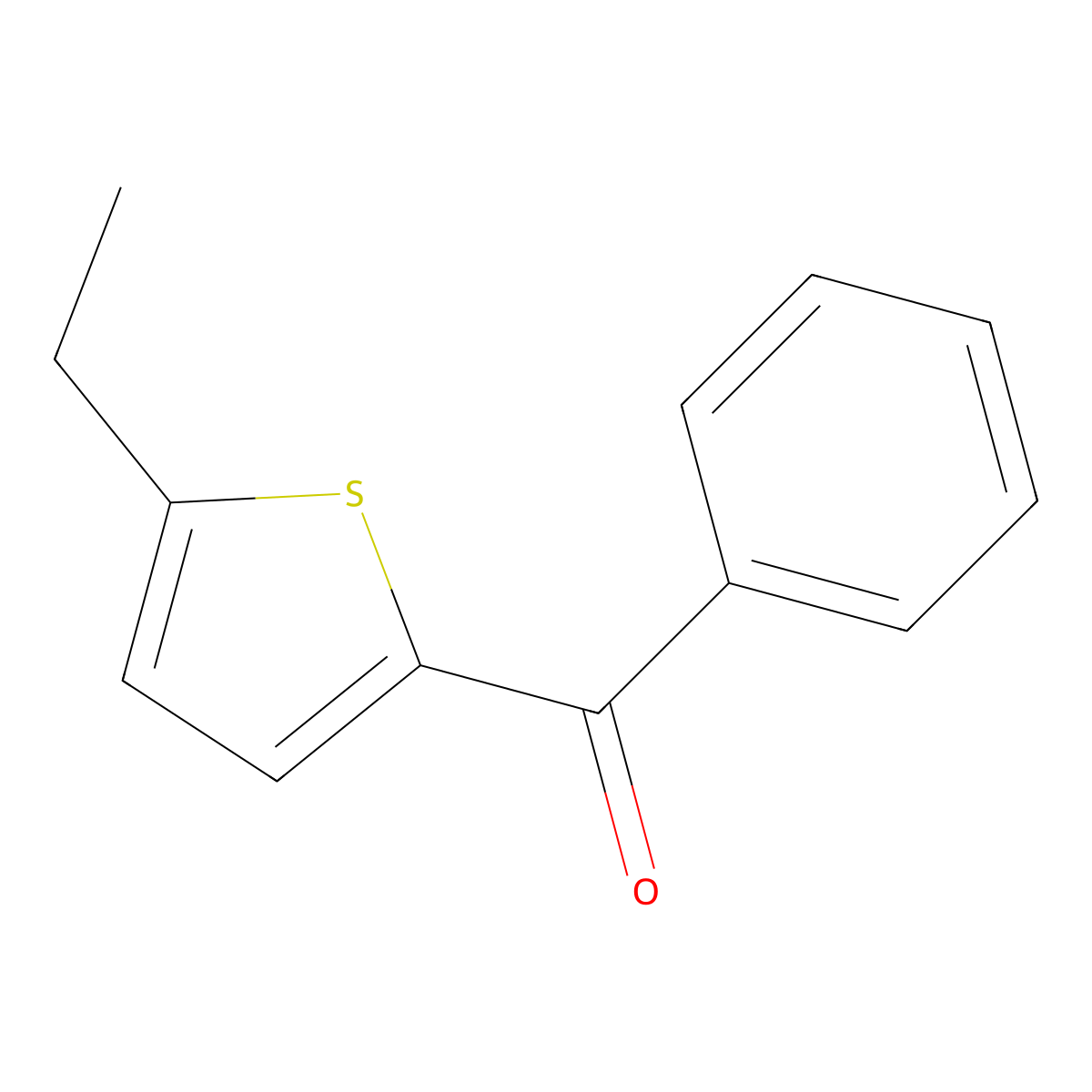 (5-Ethylthiophen-2-yl)(phenyl)methanone molecular structure, CAS 6933-26-2