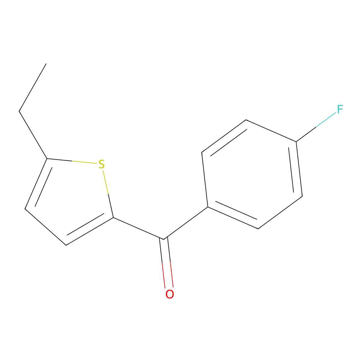 (5-Ethyl-2-thienyl)(4-fluorophenyl)methanone molecular structure, CAS 6933-27-3