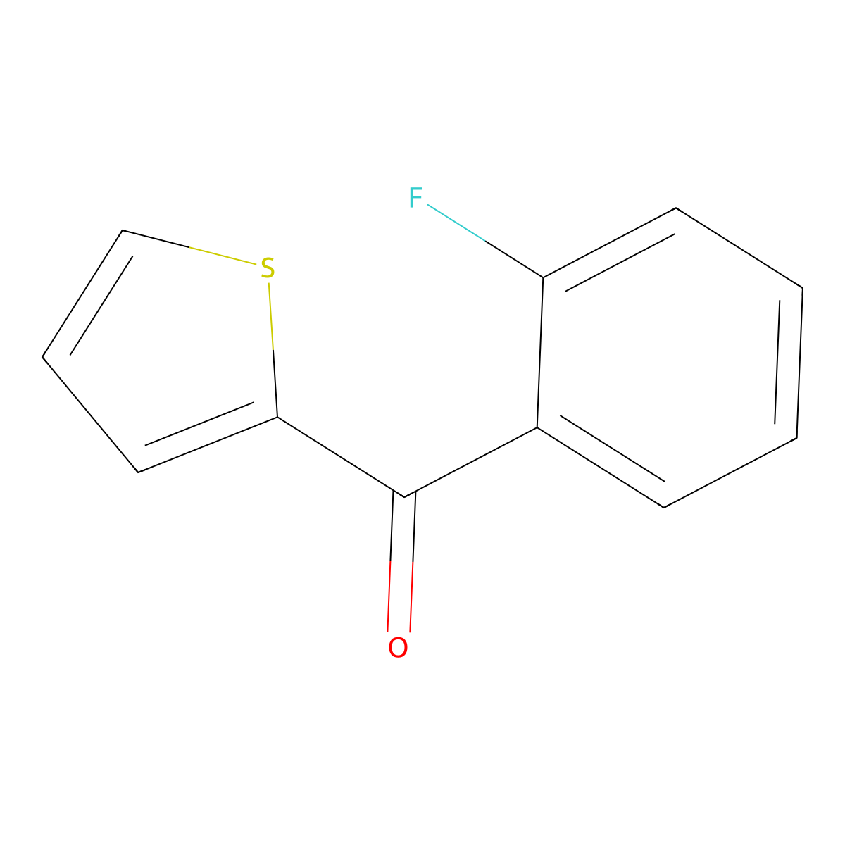 Methanone, (2-fluorophenyl)-2-thienyl- molecular structure, CAS 6933-30-8