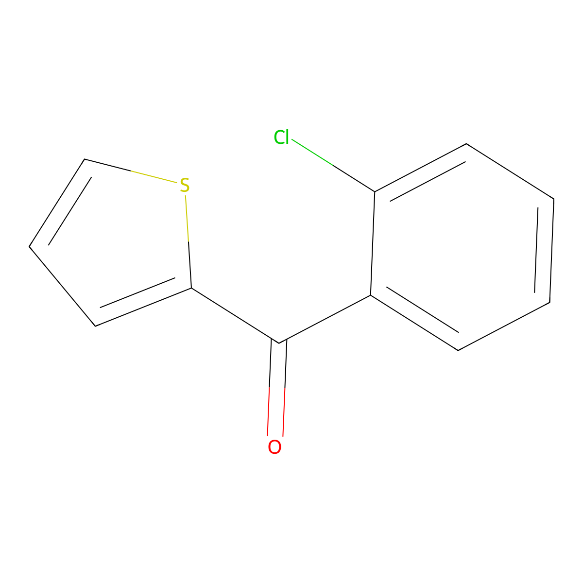 (2-Chlorophenyl)(thiophen-2-yl)methanone molecular structure, CAS 6933-31-9