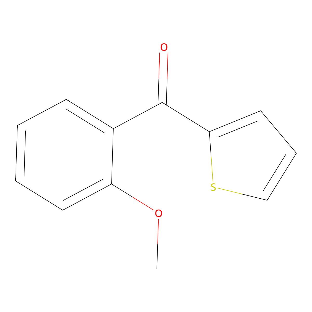 2-Methoxyphenyl thienyl ketone molecular structure, CAS 6933-34-2