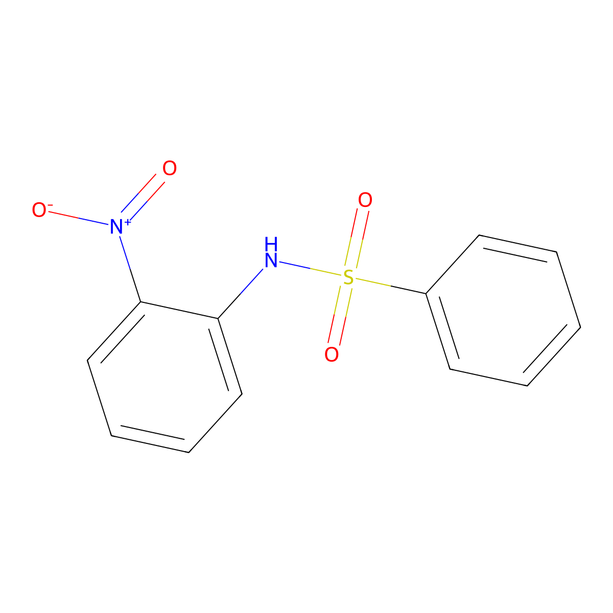 N-(2-Nitrophenyl)benzenesulfonamide molecular structure, CAS 6933-51-3