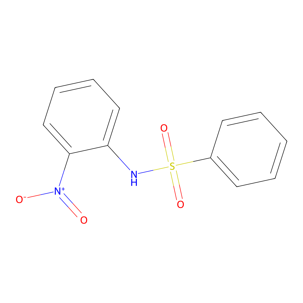 N-(2-Nitrophenyl)benzenesulfonamide molecular structure, CAS 6933-51-3