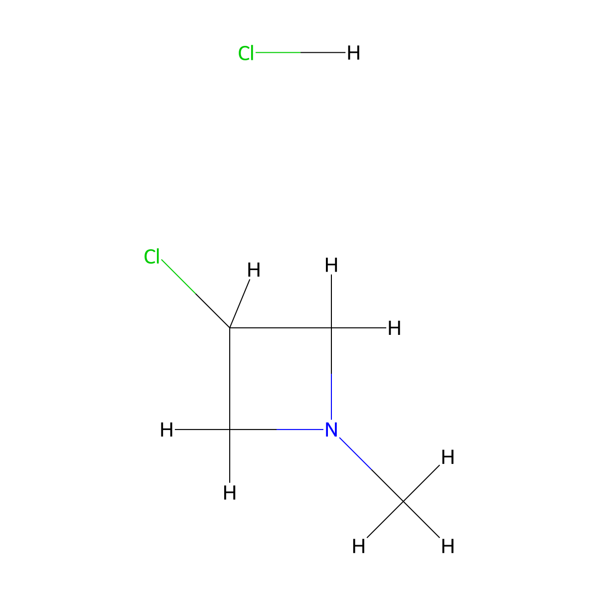 3-Chloro-1-methyl-azetidine hydrochloride molecular structure, CAS 69334-72-1