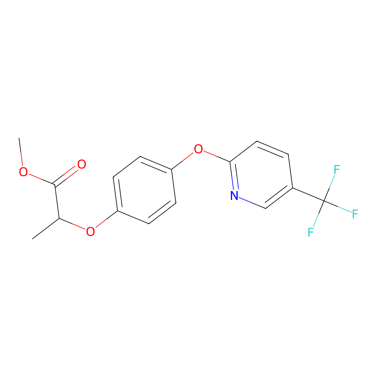 Fluazifop-methyl molecular structure, CAS 69335-90-6