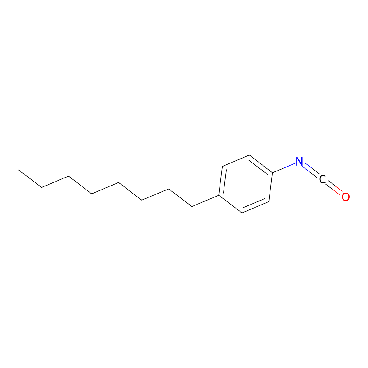 1-Isocyanato-4-octylbenzene molecular structure, CAS 69342-46-7