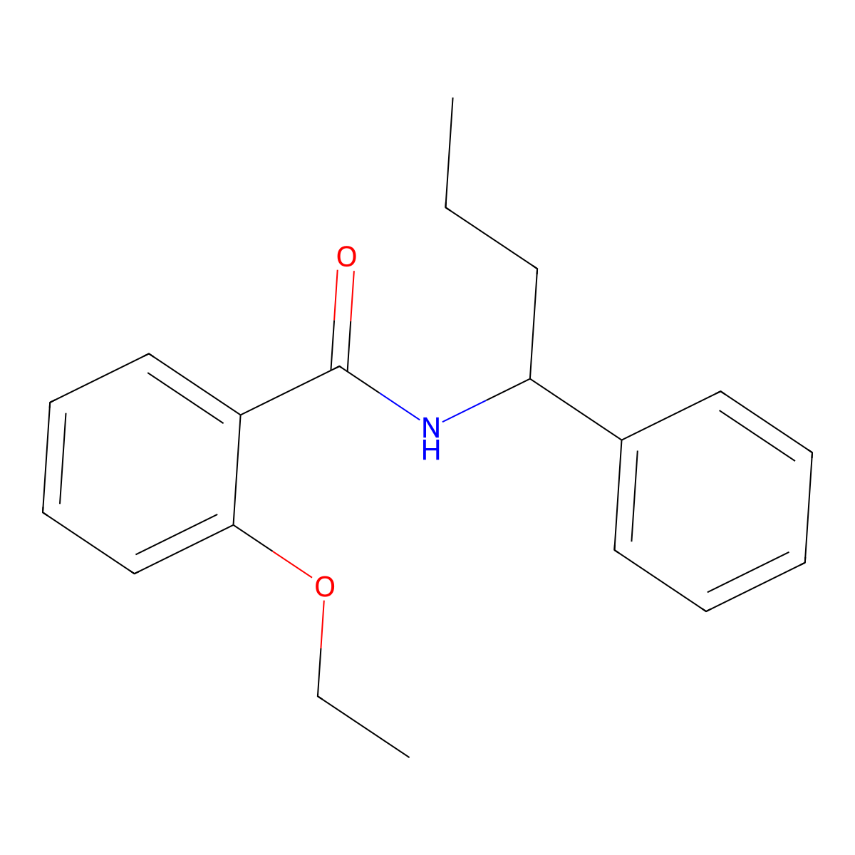 2-Ethoxy-N-(1-phenylbutyl)benzamide molecular structure, CAS 69343-38-0