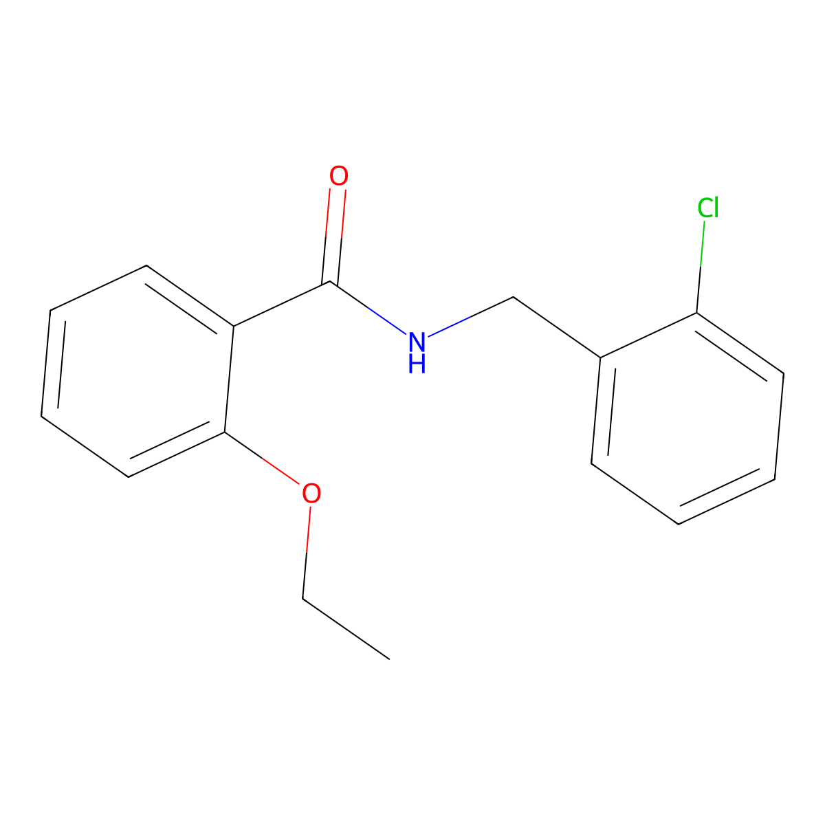 N-[(2-chlorophenyl)methyl]-2-ethoxybenzamide molecular structure, CAS 69343-39-1