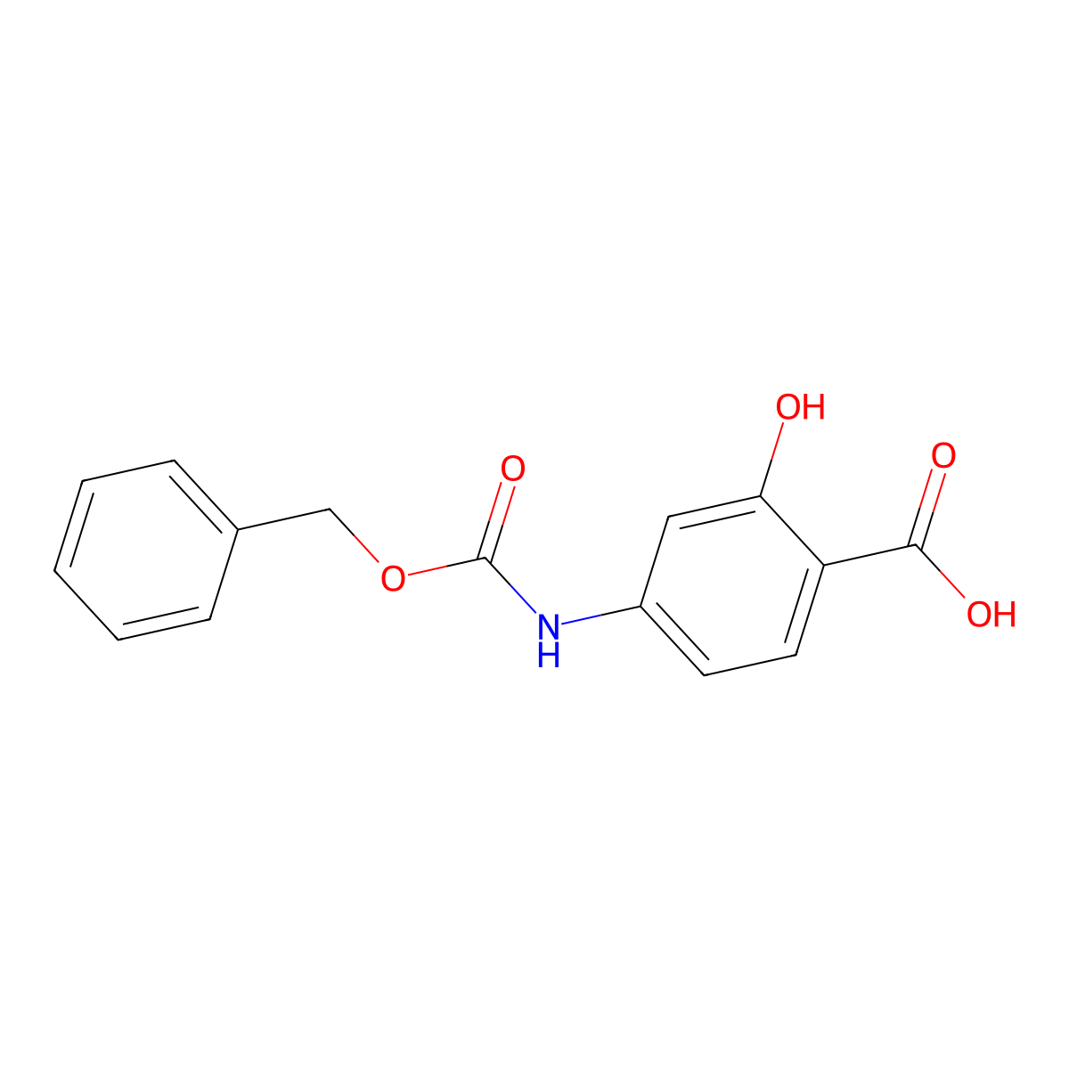 4-{[(Benzyloxy)carbonyl]amino}-2-hydroxybenzoic acid molecular structure, CAS 6935-15-5