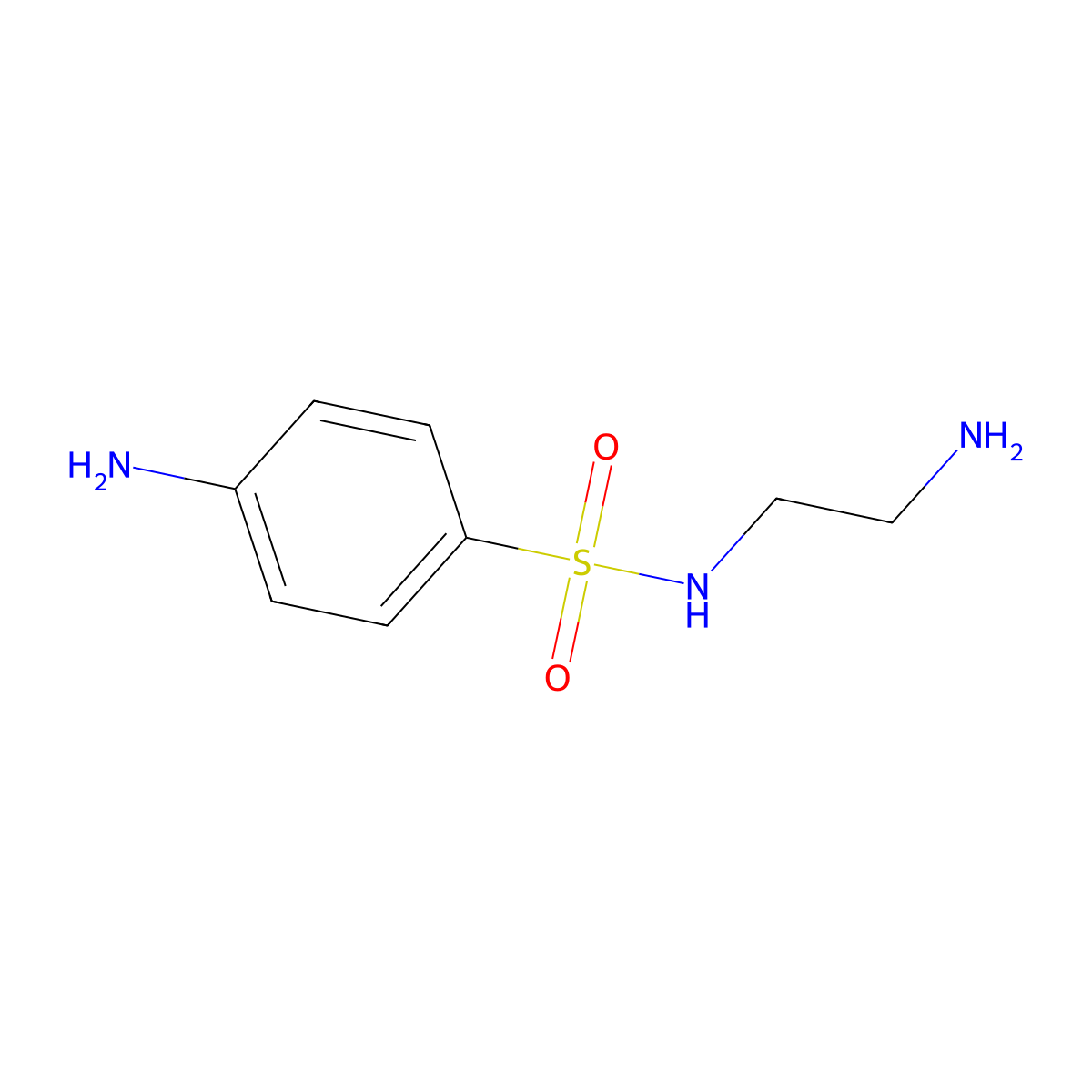 4-amino-N-(2-aminoethyl)benzenesulfonamide molecular structure, CAS 6935-45-1