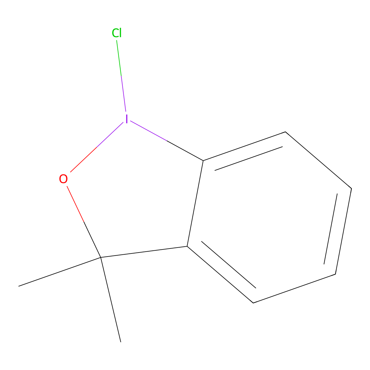 1-Chloro-3,3-dimethyl-1,3-dihydro-1lambda~3~,2-benziodoxole molecular structure, CAS 69352-04-1