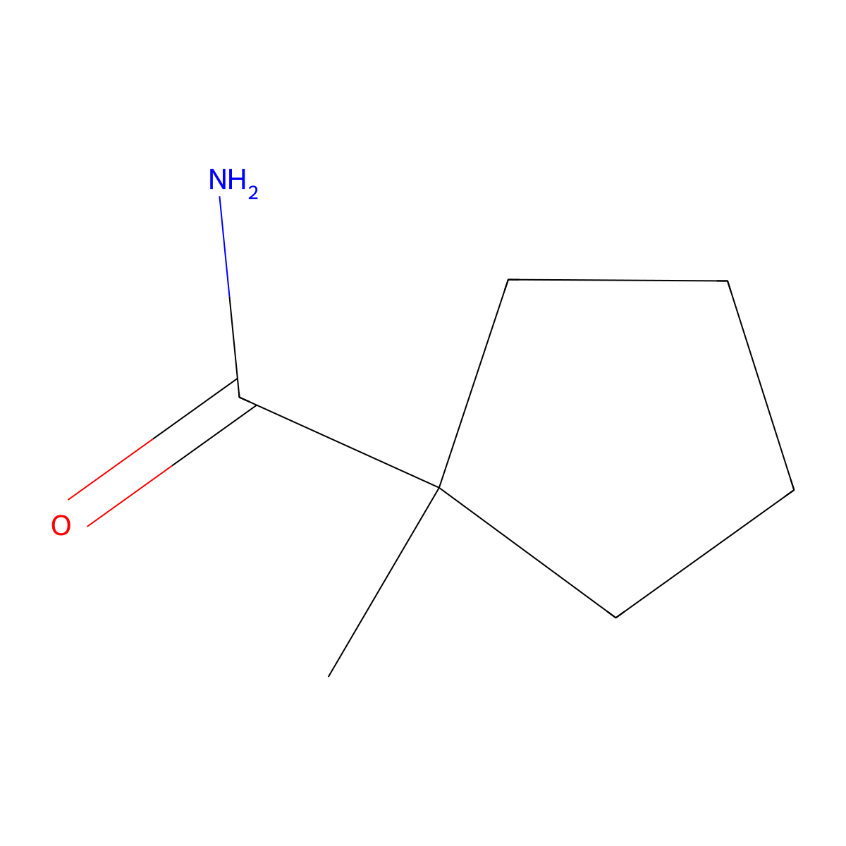 Cyclopentane-1-carboxamide, 1-methyl- molecular structure, CAS 69352-91-6