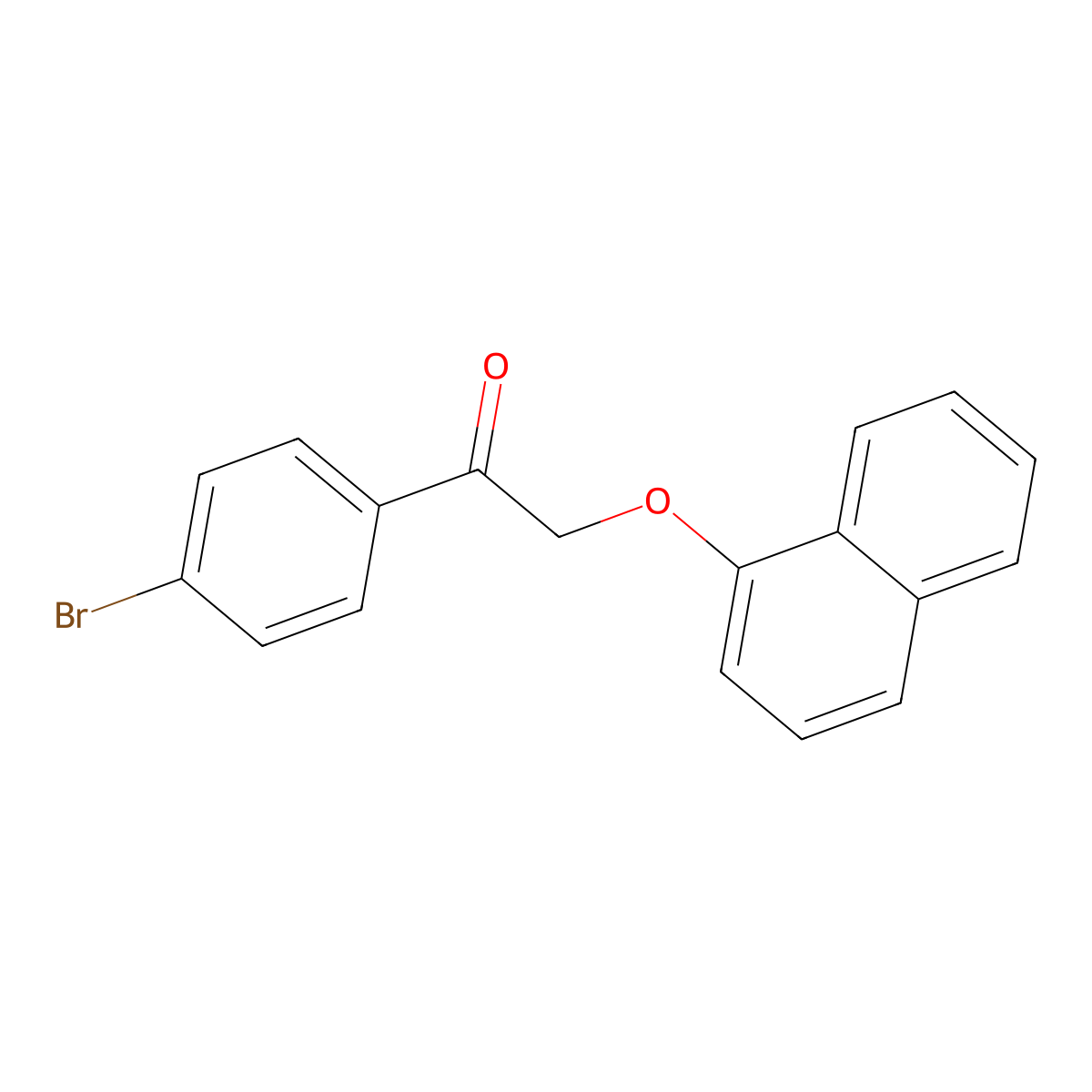 1-(4-Bromophenyl)-2-naphthalen-1-yloxyethanone molecular structure, CAS 69353-92-0