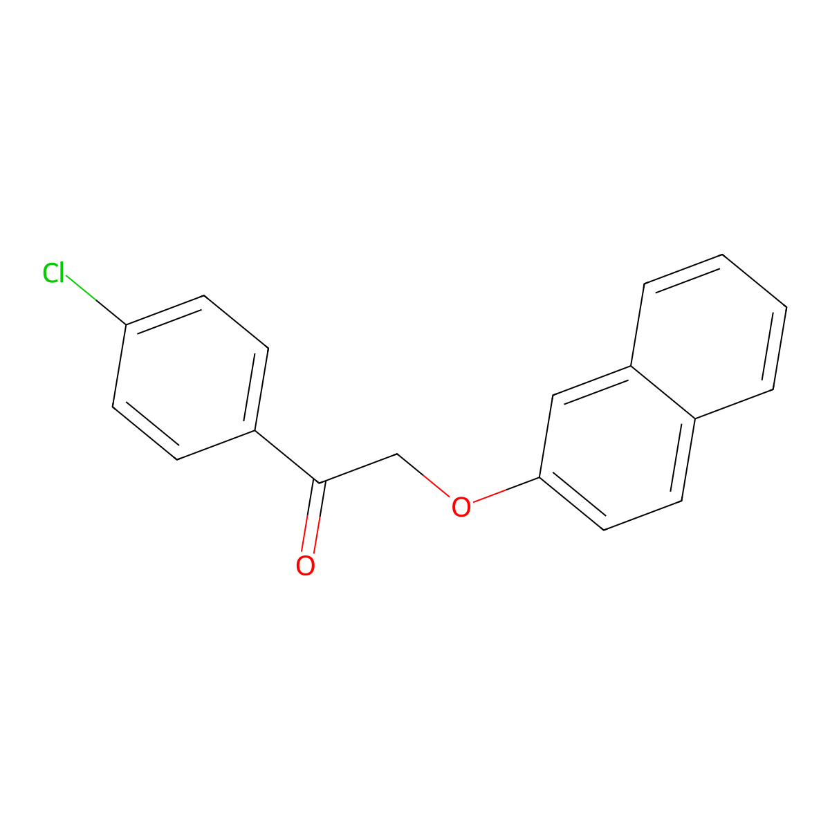 1-(4-Chlorophenyl)-2-naphthalen-2-yloxyethanone molecular structure, CAS 69353-95-3