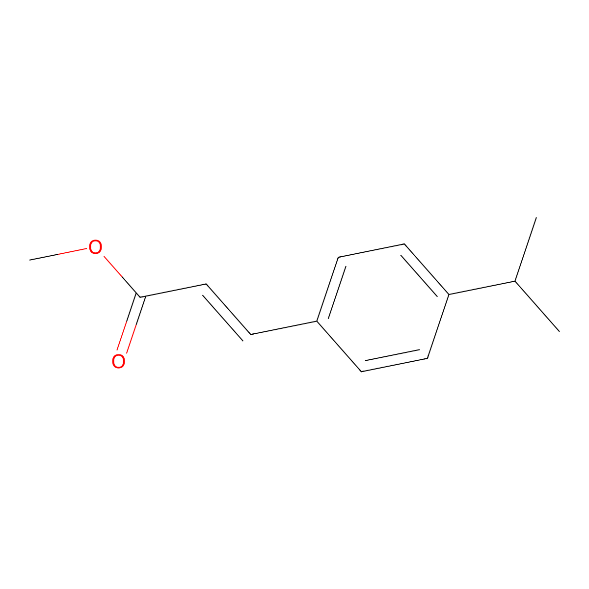 Methyl 3-[4-(propan-2-yl)phenyl]prop-2-enoate molecular structure, CAS 69358-86-7