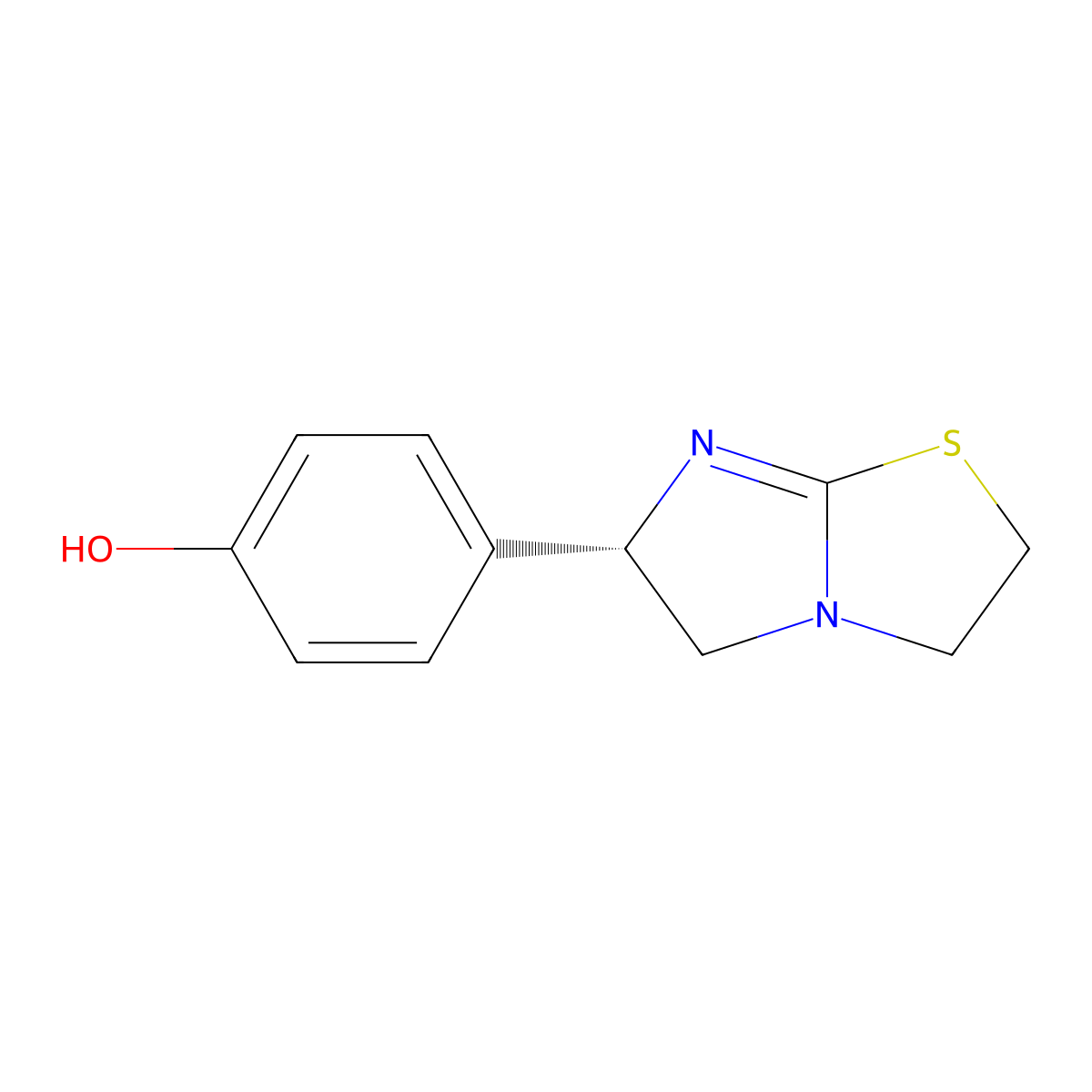 4-Hydroxylevamisole molecular structure, CAS 69359-04-2