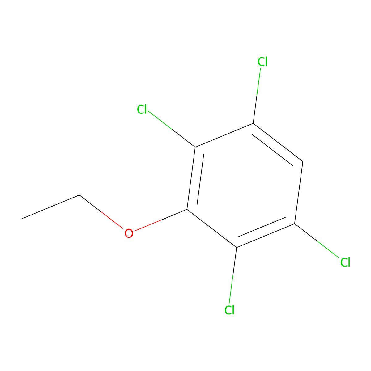 2,3,5,6-Tetrachlorophenetole molecular structure, CAS 6936-41-0