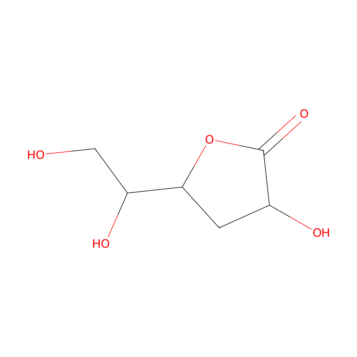 5-(1,2-Dihydroxyethyl)-3-hydroxyoxolan-2-one molecular structure, CAS 6936-66-9