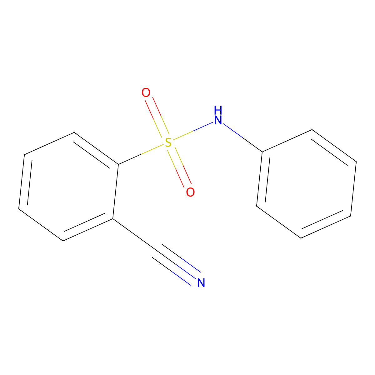 2-cyano-N-phenylbenzene-1-sulfonamide molecular structure, CAS 69360-16-3