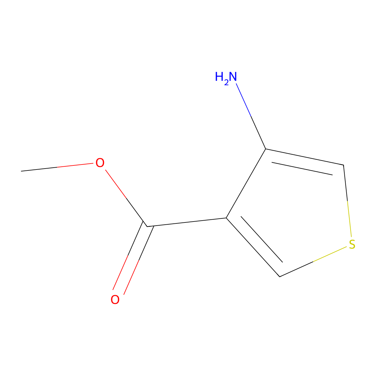 Methyl 4-aminothiophene-3-carboxylate molecular structure, CAS 69363-85-5
