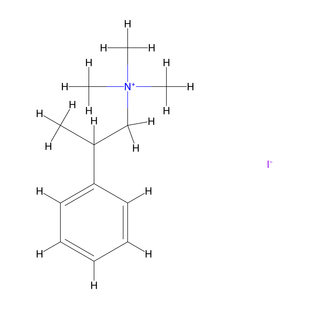 Ammonium, trimethyl(beta-methylphenethyl)-, iodide molecular structure, CAS 69365-70-4