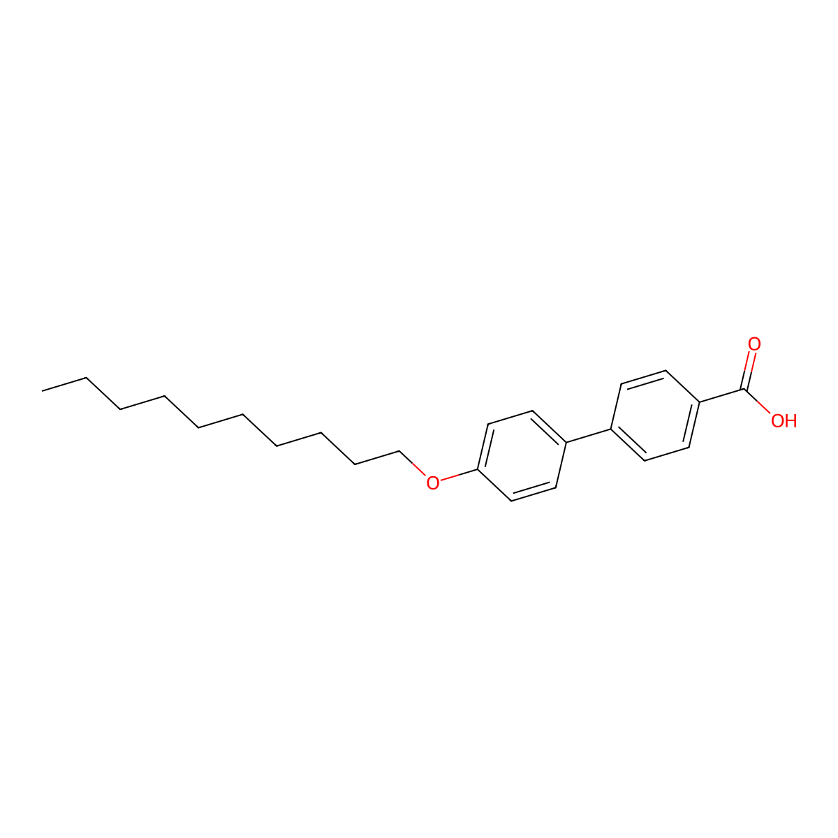 4'-Decyloxybiphenyl-4-carboxylic Acid molecular structure, CAS 69367-32-4