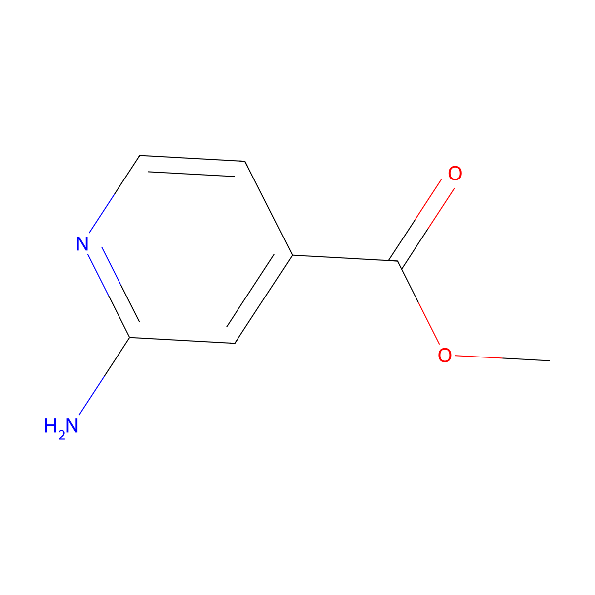 Methyl 2-aminopyridine-4-carboxylate molecular structure, CAS 6937-03-7