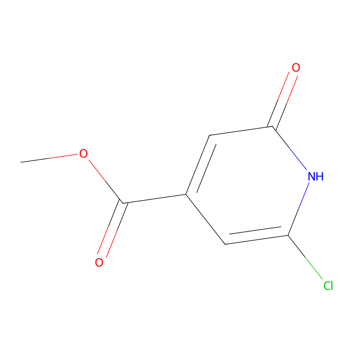 4-Pyridinecarboxylic acid, 2-chloro-6-hydroxy-, methyl ester molecular structure, CAS 6937-04-8