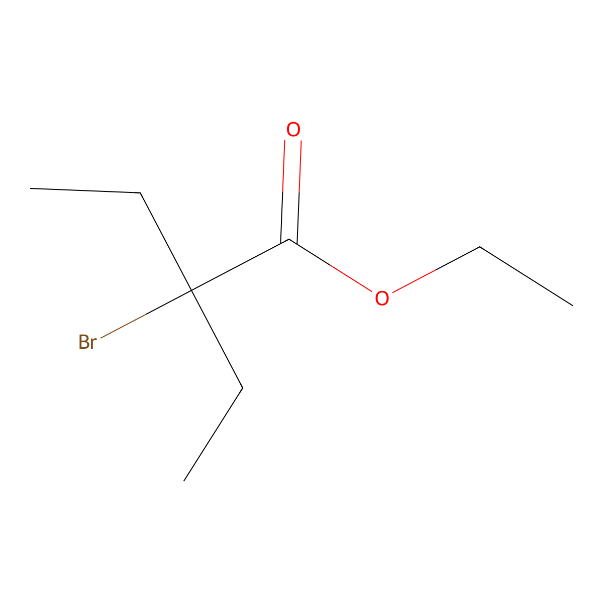 Ethyl 2-bromo-2-ethylbutanoate molecular structure, CAS 6937-28-6