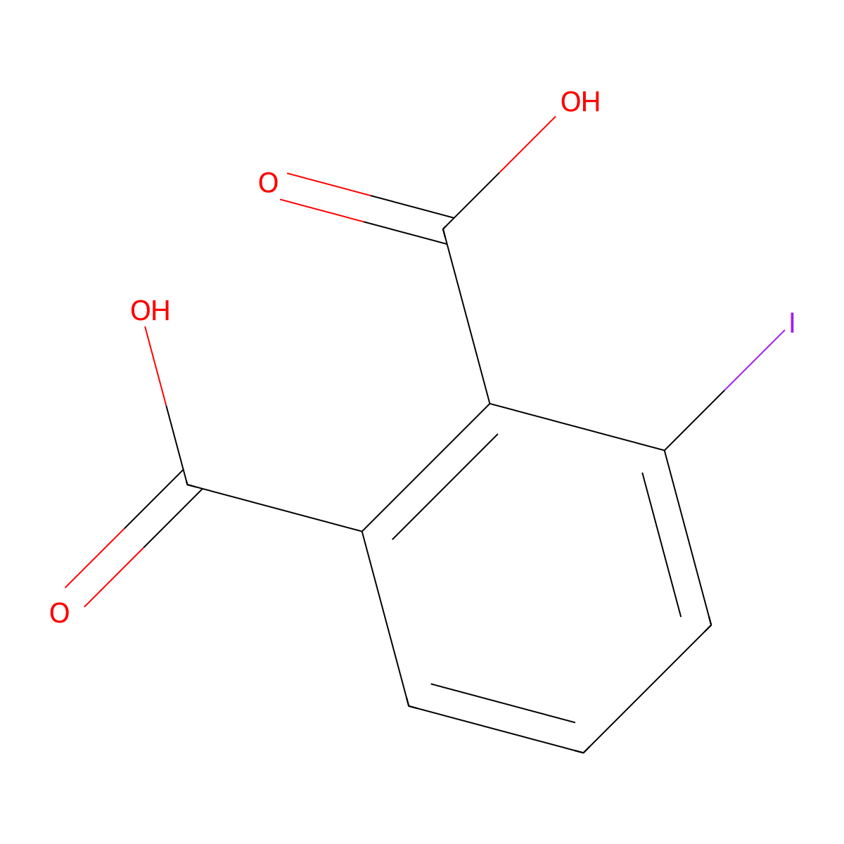3-Iodophthalic acid molecular structure, CAS 6937-34-4
