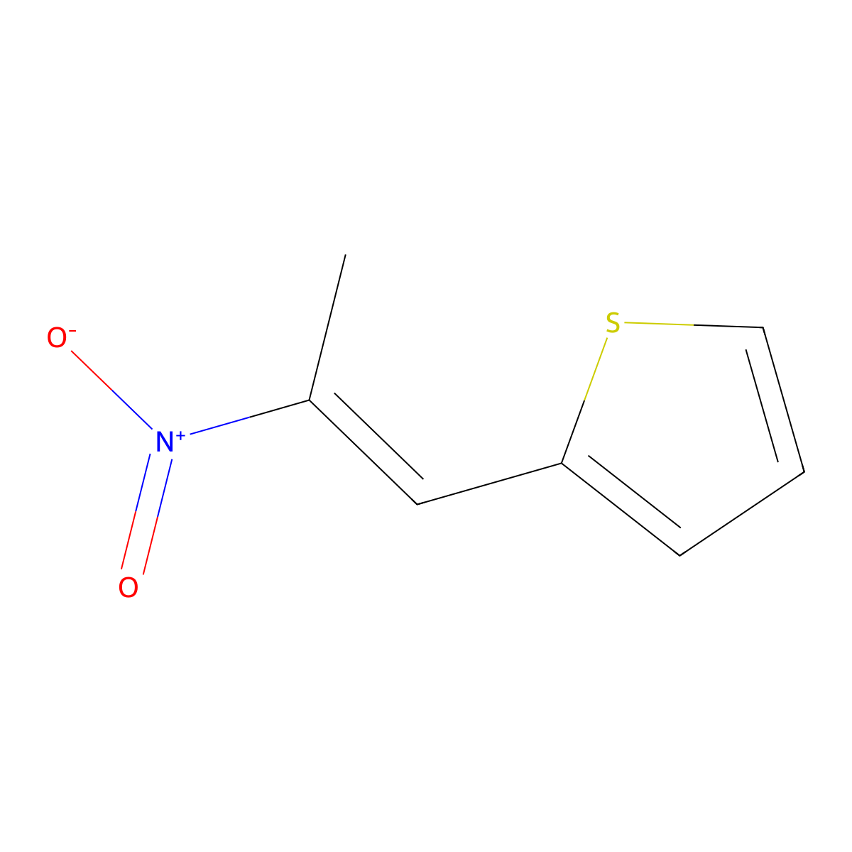 2-(2-Nitroprop-1-en-1-yl)thiophene molecular structure, CAS 6937-35-5