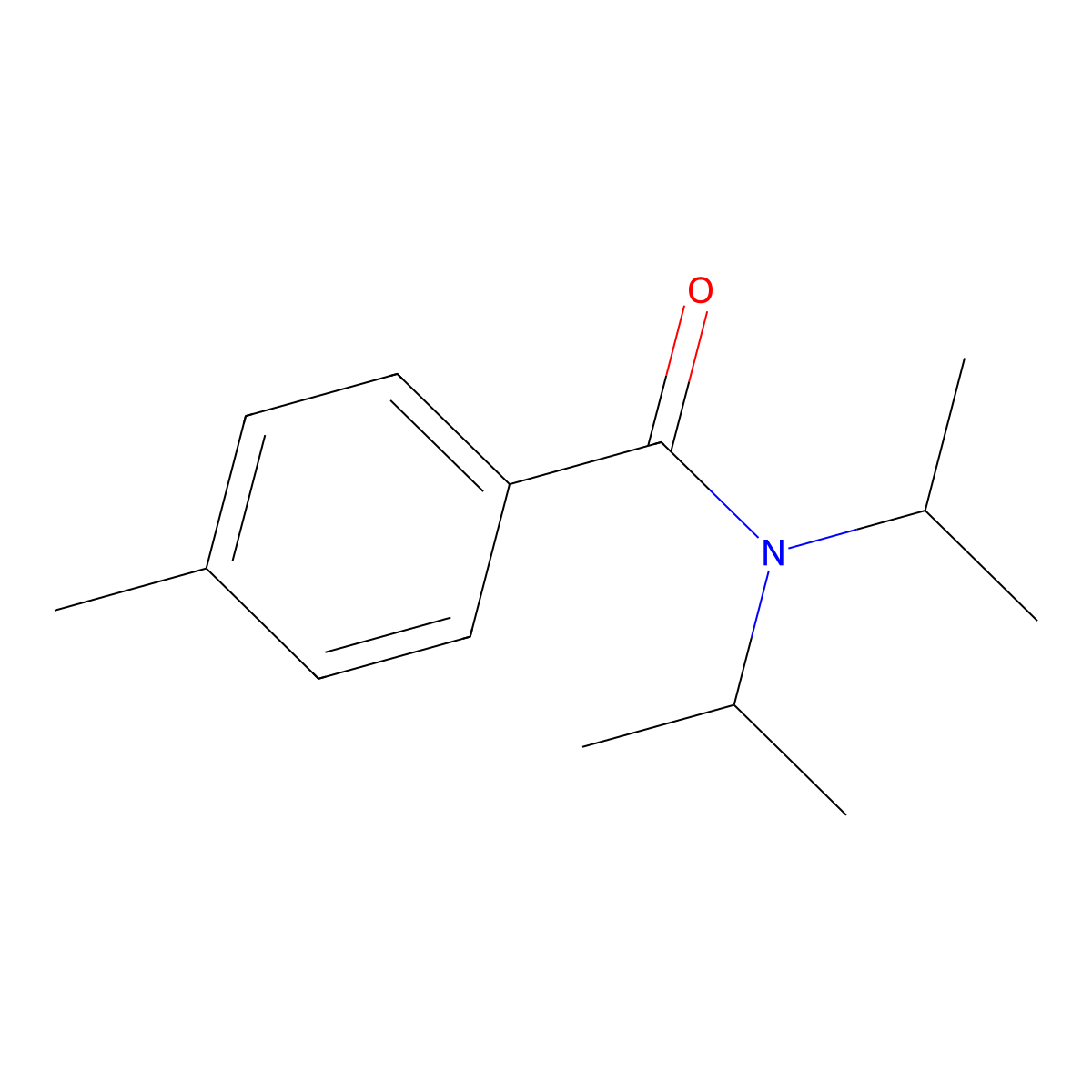 Benzamide, 4-methyl-N,N-bis(1-methylethyl)- molecular structure, CAS 6937-52-6