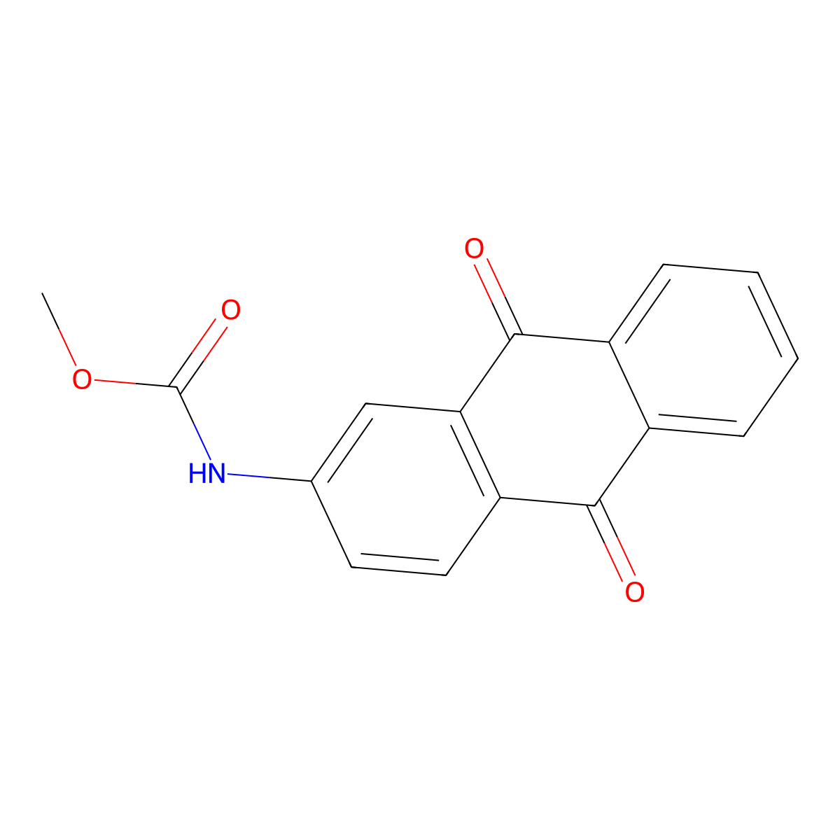 methyl N-(9,10-dioxoanthracen-2-yl)carbamate molecular structure, CAS 6937-79-7